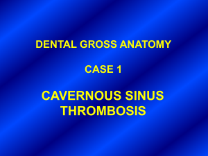 DENTAL GROSS ANATOMY CASE 1 CAVERNOUS SINUS