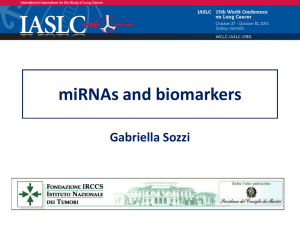 miRNAs and biomarkers