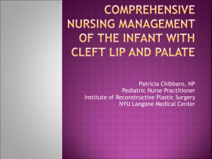 Management of the Infant with Cleft Lip and Palate