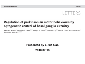 Regulation of parkinsonian motor behaviours by optogenetic control