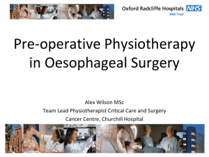 Information provision before oesophago-gastric surgery