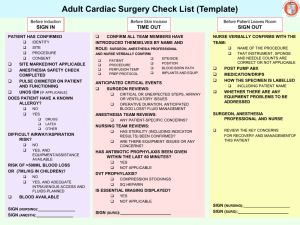 Adult Cardiac Surgery - Society of Thoracic Surgeons