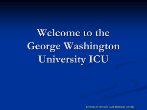 Welcome to the ICU