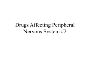 Drugs Affecting the Peripheral Nervous System #2