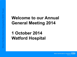 Presentation - West Hertfordshire Hospitals NHS Trust
