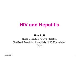 HIV/HCV co-infection - Centre for HIV & Sexual Health