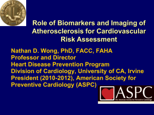 Biomarkers and Imaging for Prevention of CVD