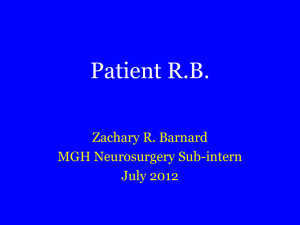 Patient R.B. “Prophylactic ETVin patients undergoing