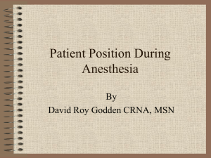 Patient Position During Anesthesia