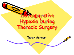 Intraoperative Hypoxia During Thoracic Surgery
