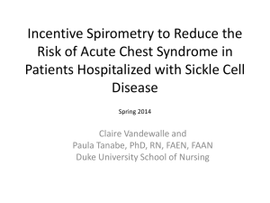 Incentive Spirometry to Reduce the Risk of Acute Chest Syndrome in