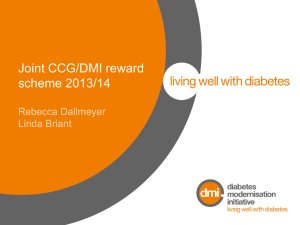 Joint CCG/DMI reward scheme 2013/14