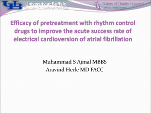 Acute success rate of electrical cardioversion with or without