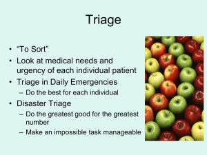 Pediatric and Adult Triage Principles for Large