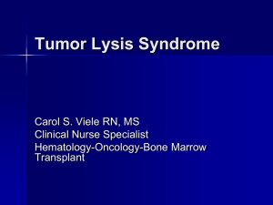Tumor Lysis Syndrome - American Association of Critical