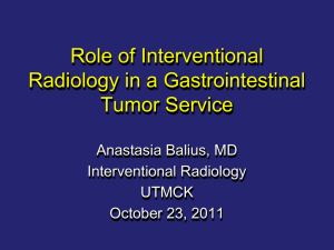 Role of Interventional Radiology in a Gastrointestinal
