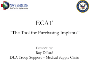 (ECAT) Orders (Rosenthal-Dillard)