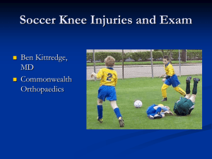 Soccer Knee Injuries and Exam