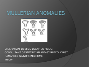 Mullerian anomalies - Nagercoil Obstetric and Gynaecological Society