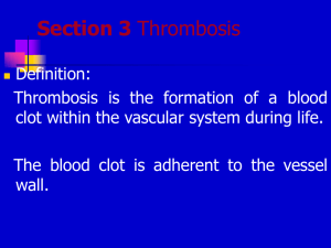 3.4 Thrombosis