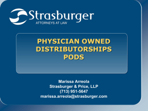 Physician-Owned Distributorships
