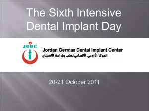 Presentation - Jordan German Dental Implant Center