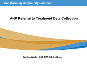 AHP Referral to Treatment Data Collection