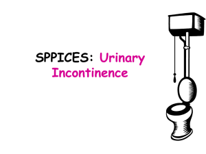 Bringing Urinary Incontinence out of the (water)