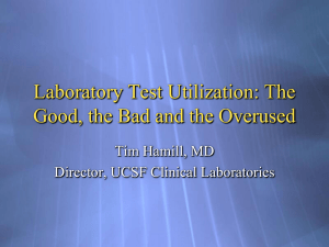 Laboratory Test Utilization