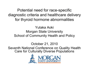 Potential need for race-specific diagnostic criteria and