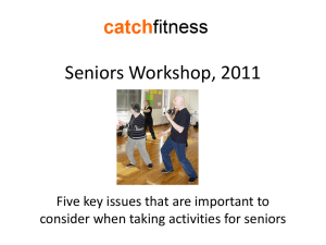 5 key issues to consider with Seniors