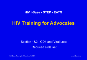 CD4 and viral load Powerpoint - HIV i-Base
