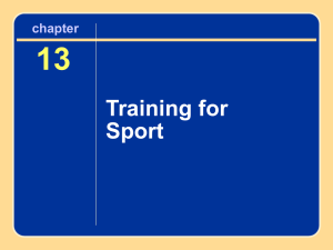 Training for Sport