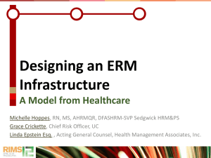ERM100 -- Designing an ERM Infrastructure