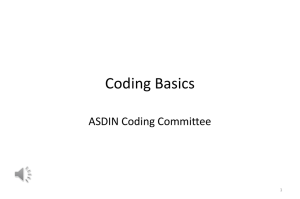 Coding Basics - American Society of Diagnostic and Interventional