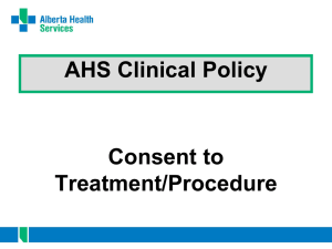 AHS CONSENT POLICY - Alberta Health Services