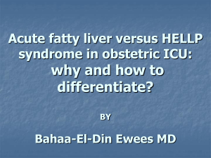 Acute fatty liver versus HELP final