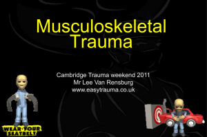 Musculoskeletal trauma 2011