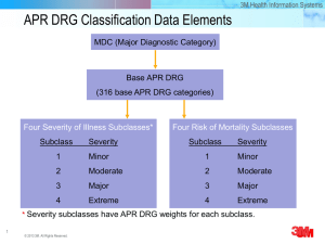APR DRG Classification Data Elements