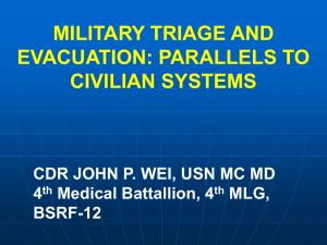 military triage and evacuation