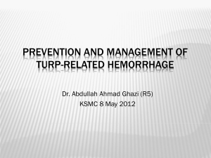 Prevention and Management of TURP-Related Hemorrhage
