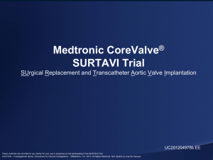 CoreValve ® SURTAVI Trial 1 Inclusion Criteria