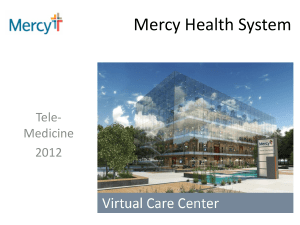 Tele-medicine and Mercy - University of Missouri