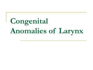 Larynx_Congenital Anomalies of Larynx