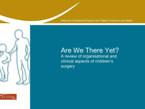 SIC Launch slides - National Confidential Enquiry into Patient
