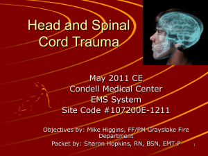 May 2011 CE - Head & Spinal Cord Trauma