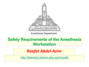Safety Requirements of the Anesthesia Machine