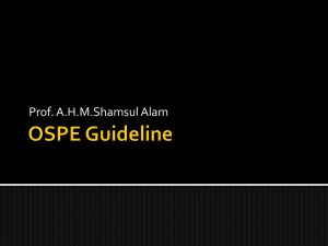 OSPE guidelines (Post Graduate) - prof