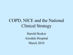 COPD NICE & Sprometry - Dr Hosker