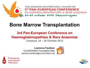 Bone marrow and stem cell transplantation A global perspective